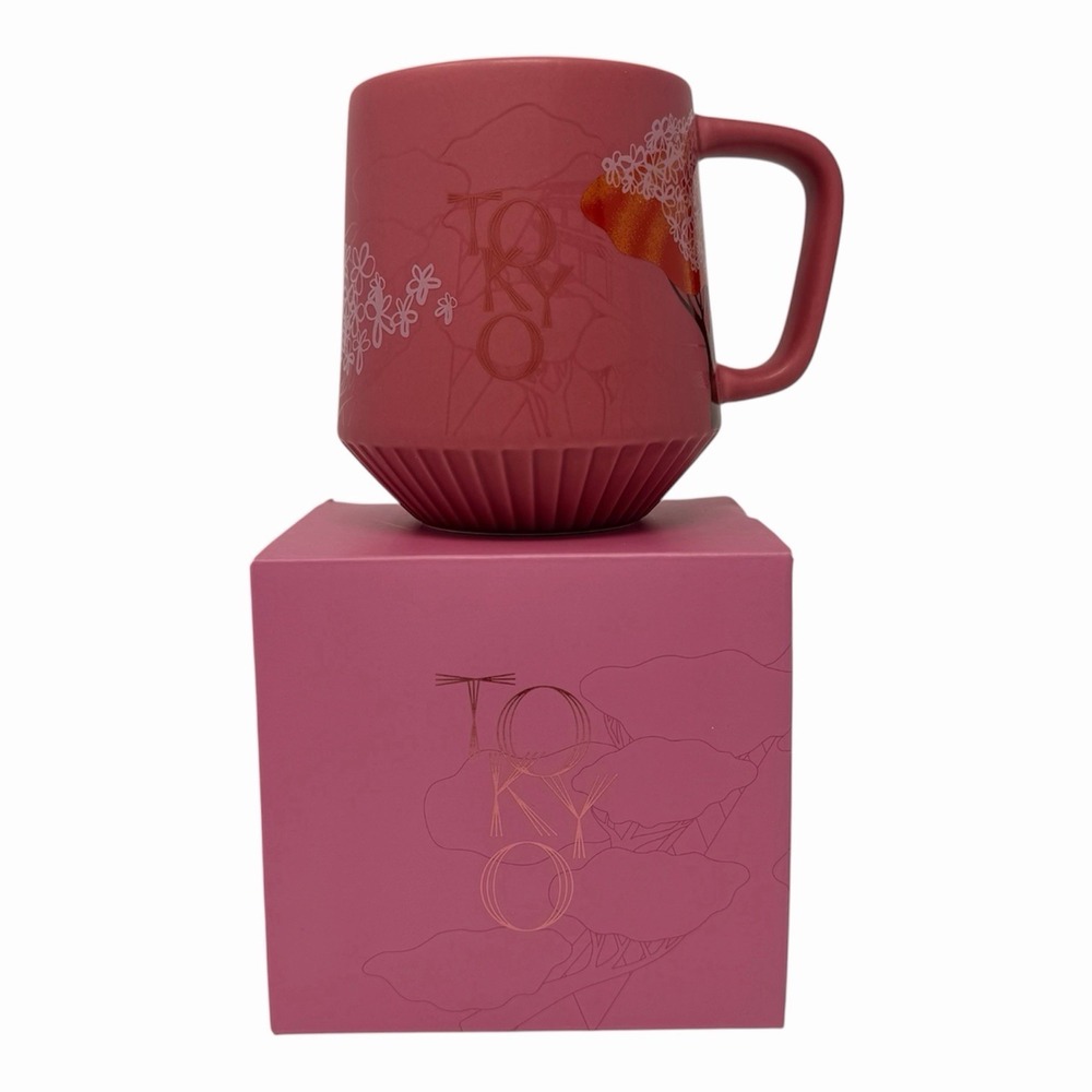 Starbucks Reserve Roastery Tokyo Microblend Pleated Mug Pink 355ml NIB Japan